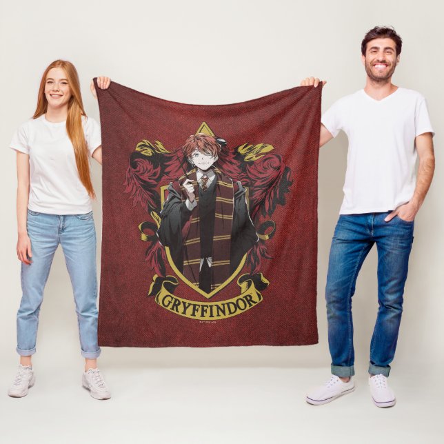 HARRY POTTER™ | Anime Ron Weasley House Wappen Fleecedecke (Beispiel)