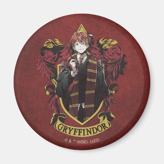 HARRY POTTER™ | Anime Ron Weasley House Wappen Magnet (Vorne)