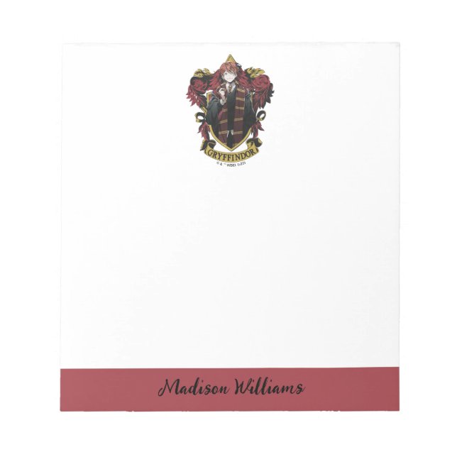 HARRY POTTER™ | Anime Ron Weasley House Wappen Notizblock (Vorderseite)