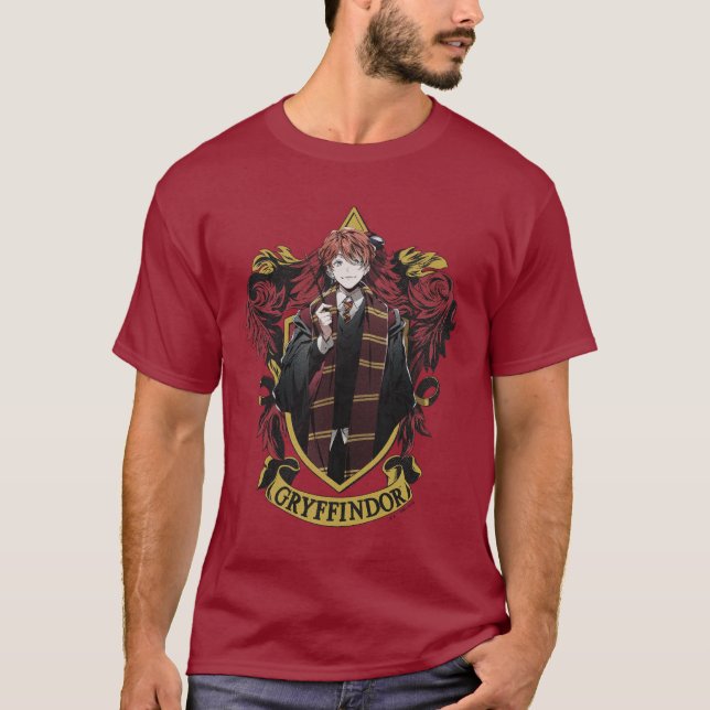 HARRY POTTER™ | Anime Ron Weasley House Wappen T-Shirt (Vorderseite)