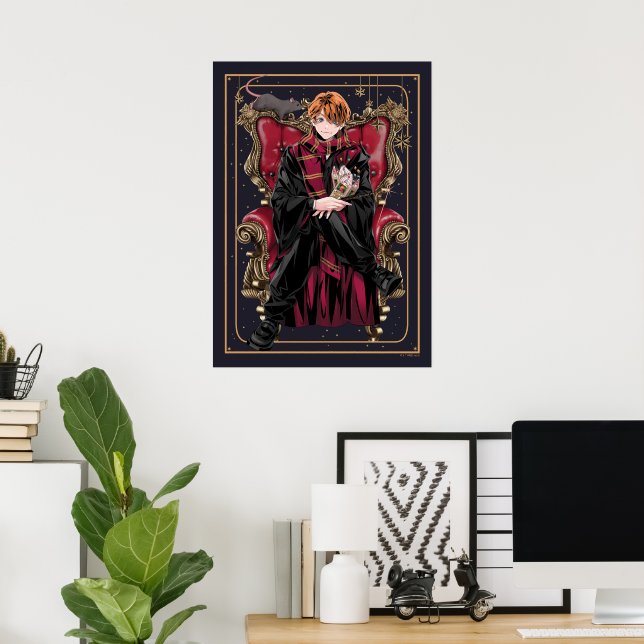 HARRY POTTER™ | Anime Ron Weasley Sitzplatz Poster (Heimbüro)