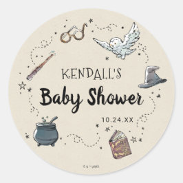 Harry Potter Baby Shower Runder Aufkleber