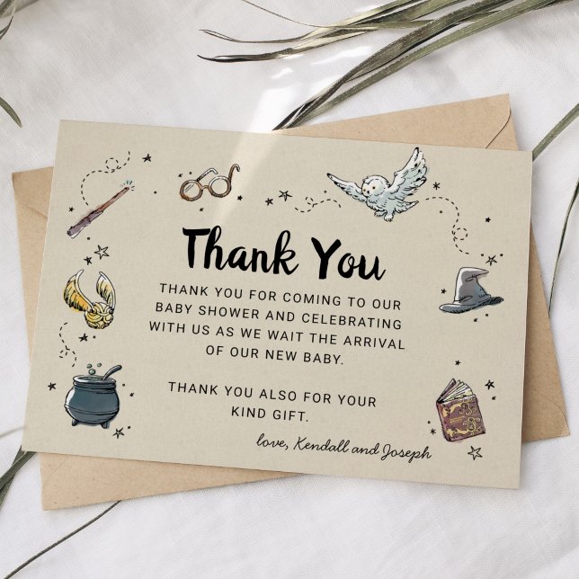 Harry Potter | Babyparty Danke Einladung (Von Creator hochgeladen)