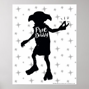 Harry Potter   "Befreie Dobby" Silhouetten-Typogra Poster