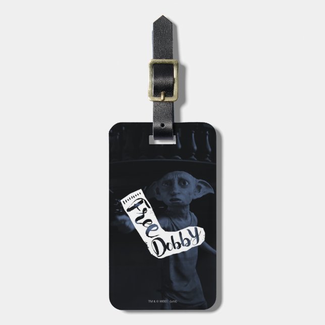 Harry Potter | "Befreie Dobby" Socken-Typografie Gepäckanhänger (Vorderseite vertikal)