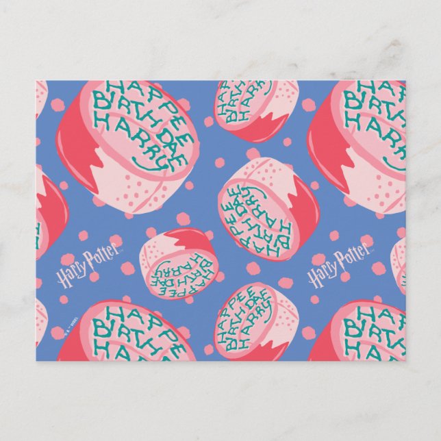HARRY POTTER™ Birthday Cake Pattern Postkarte (Vorderseite)