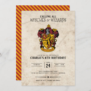 Harry Potter Birthday   Gryffindor Einladung