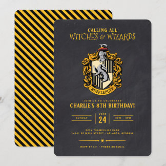 Harry Potter Birthday | Hufflepuff Chalkboard Einladung