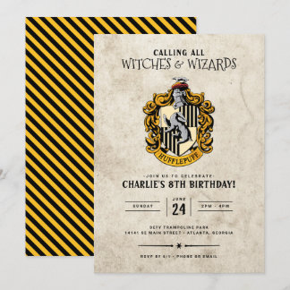 Harry Potter Birthday | Hufflepuff Einladung