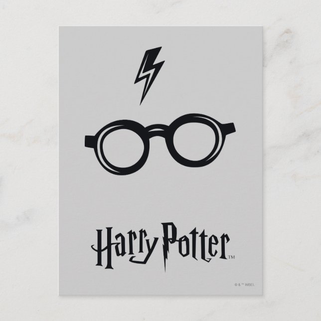 Harry Potter | Blitzspur und Brille Postkarte (Vorderseite)
