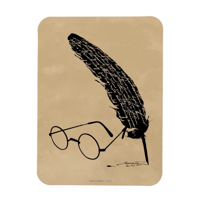 Harry Potter | Brille und Federhalter Magnet (Vertikal)
