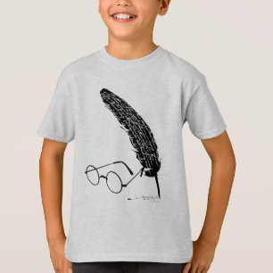 Harry Potter   Brille und Federhalter T-Shirt