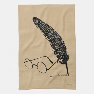 Harry Potter Brille und Federkiel Geschirrtuch