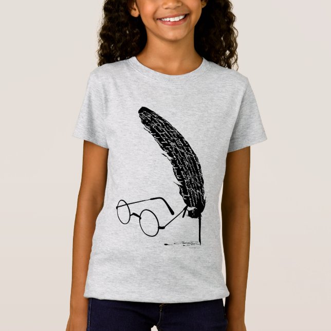 Harry Potter | Brille und Federkiel T-Shirt (Vorderseite)