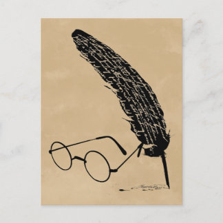 Harry Potter | Brille und Quill Postkarte