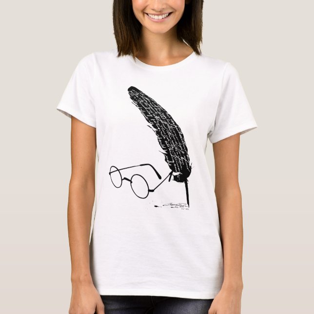 Harry Potter | Brille und Quill Tri-Blend Shirt (Vorderseite)