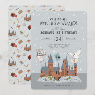 Harry Potter | Burg Hogwarts 1. Geburtstag Einladung
