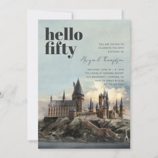 Harry Potter | Burg Hogwarts 50. Geburtstag Einladung