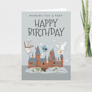 Harry Potter   Burg Hogwarts Geburtstag Karte