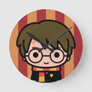 Harry Potter Cartoon Art Runde Wanduhr
