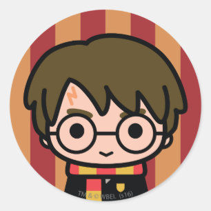 Harry Potter Cartoon Art Runder Aufkleber