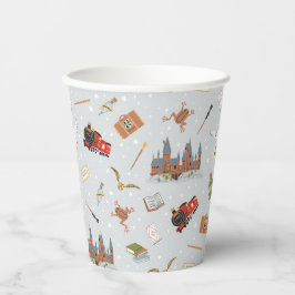 Harry Potter Cartoon Hogwarts Muster Pappbecher