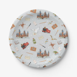 Harry Potter Cartoon Hogwarts Muster Pappteller