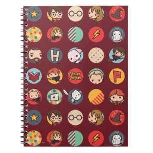 Harry Potter Cartoon Icons Muster Notizblock