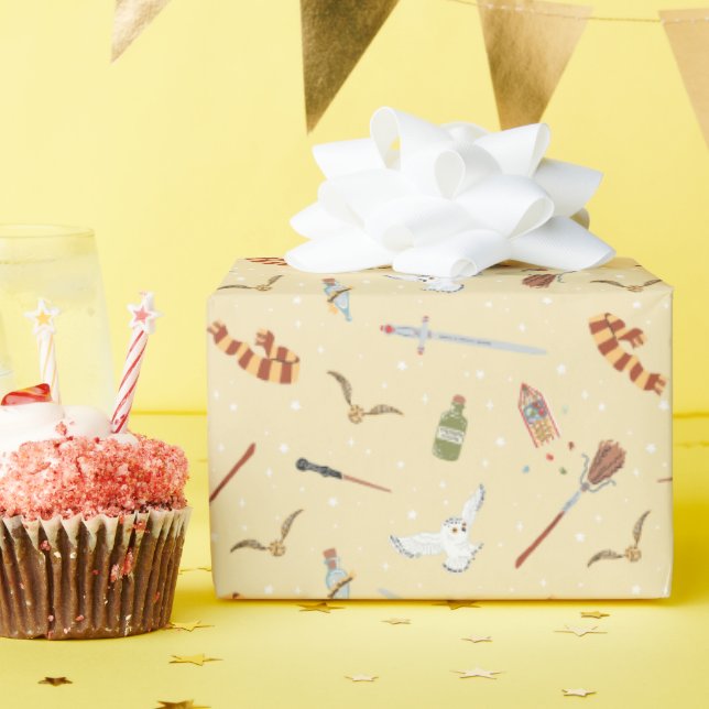 Harry Potter Cartoon Pattern Geschenkpapier (Geburtstagsparty)