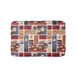 Harry Potter Cartoon Scenes Pattern Badematte