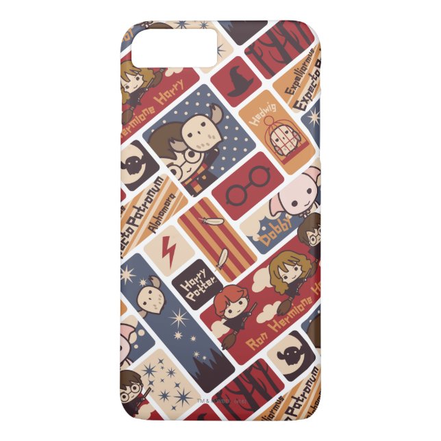 Harry Potter Cartoon Scenes Pattern Case-Mate iPhone Hülle (Rückseite)