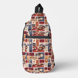 Harry Potter Cartoon Scenes Pattern Crossbody Bag