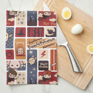 Harry Potter Cartoon Scenes Pattern Geschirrtuch