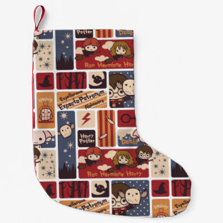 Harry Potter Cartoon Scenes Pattern Kleiner Weihnachtsstrumpf