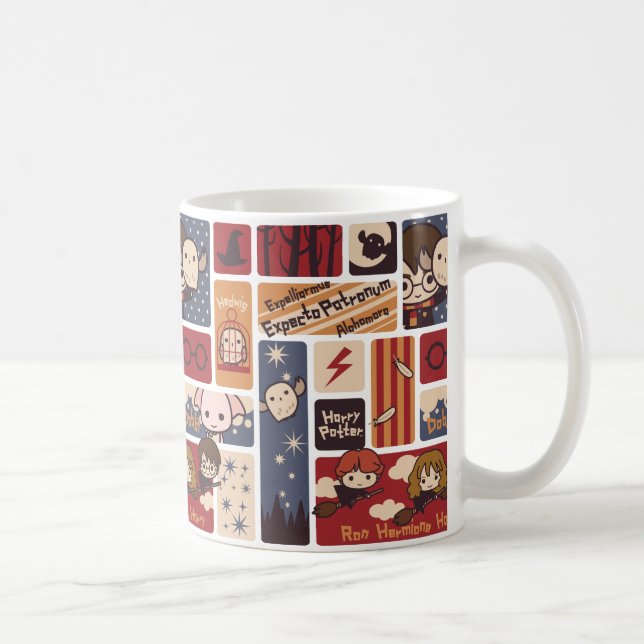 Harry Potter Cartoon Scenes Pattern Tasse (Rechts)