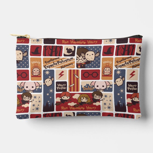 Harry Potter Cartoon Scenes Pattern Zubehörtasche (Vorderseite)