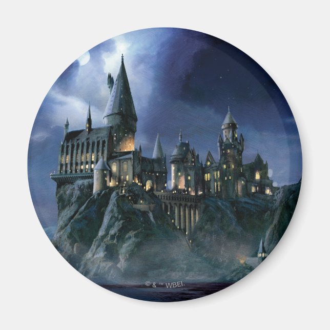 Harry Potter Castle Moonlit Hogwarts Magnet (Vorne)