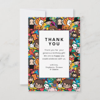Harry Potter Character Pattern Birthday Vielen Dan Einladung
