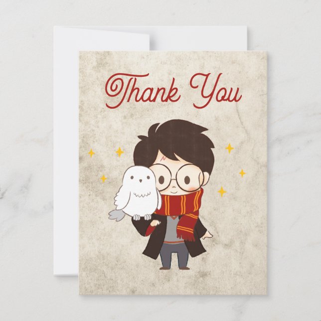 HARRY POTTER™ Charakter Magischer Pfeil Geburtstag Dankeskarte (Vorderseite)