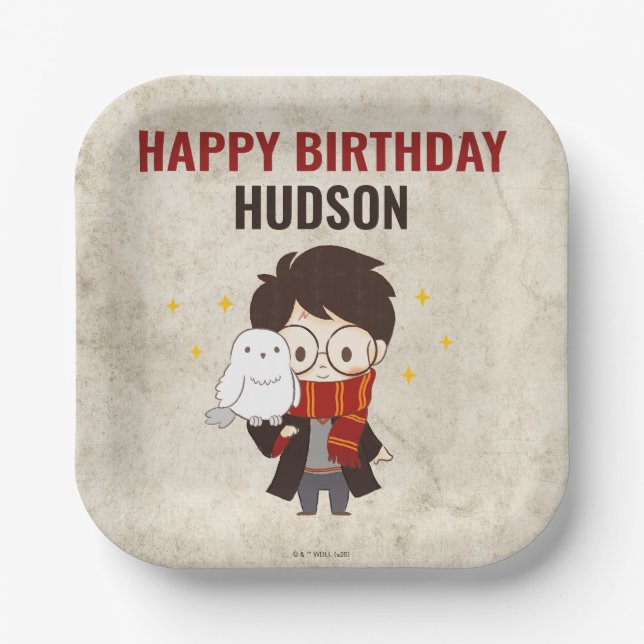 HARRY POTTER™ Charakter Magischer Pfeil Geburtstag Pappteller (Vorderseite)