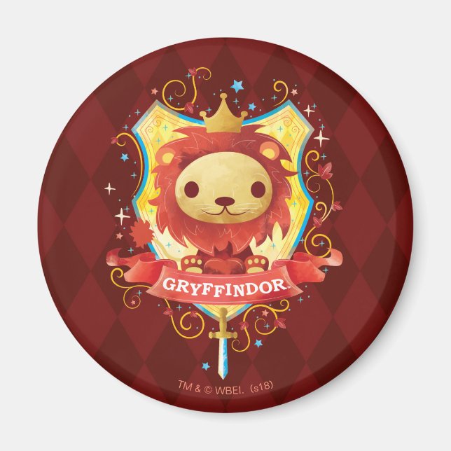 Harry Potter | Charmantes GRYFFINDOR™ Wappen Magnet (Vorne)