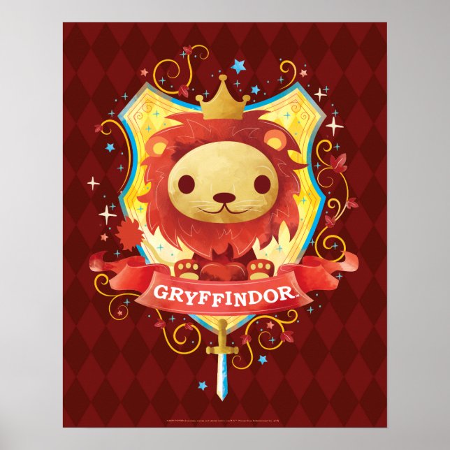 Harry Potter | Charming GRYFFINDOR™ Wappen Poster (Vorne)