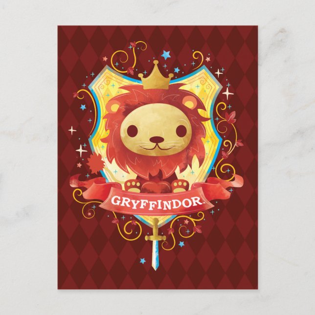 Harry Potter | Charming GRYFFINDOR™ Wappen Postkarte (Vorderseite)