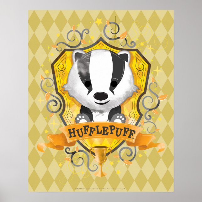 Harry Potter | Charming HUFFLEPUFF™ Wappen Poster (Vorne)