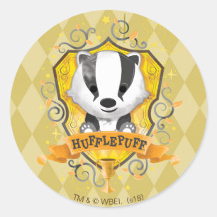 Harry Potter   Charming HUFFLEPUFF™ Wappen Runder Aufkleber