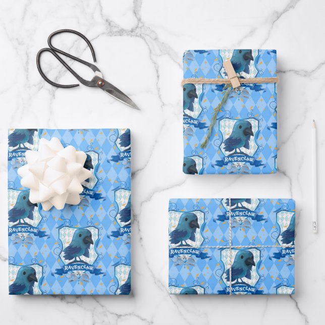 Harry Potter | Charming RAVENCLAW™ Wappen Geschenkpapier Set (Vorderseite)