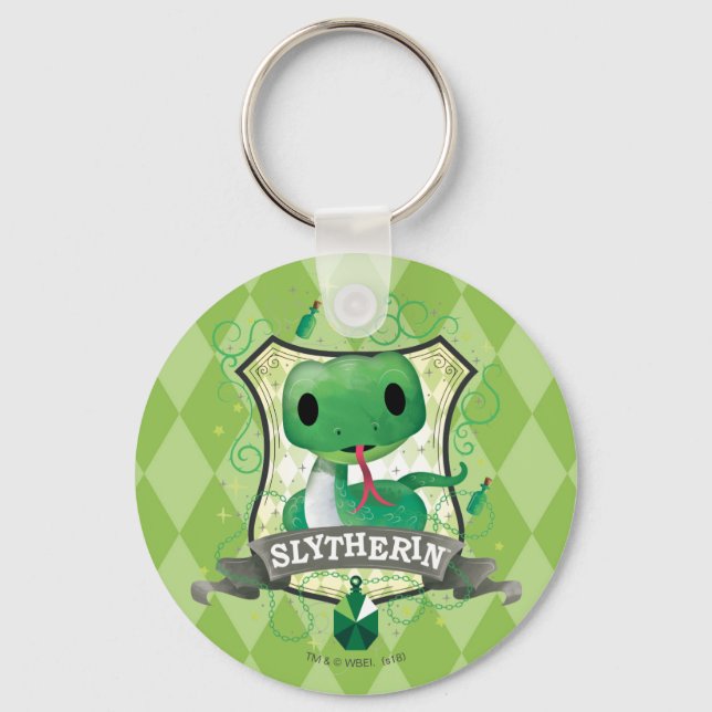 Harry Potter | Charming SLYTHERIN™ Wappen Schlüsselanhänger (Vorderseite)