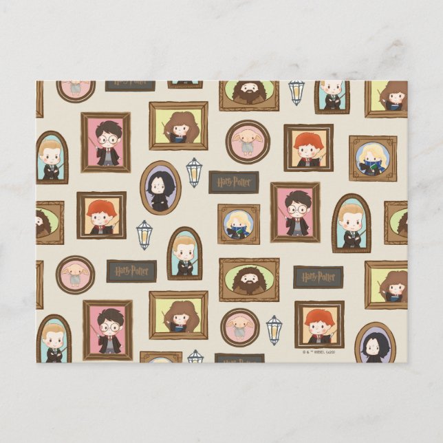 HARRY POTTER™ Chibi-Bilderrahmen-Muster Postkarte (Vorderseite)