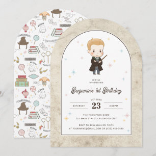 Harry Potter   Chibi Draco Malfoy Zauberer Geburts Einladung