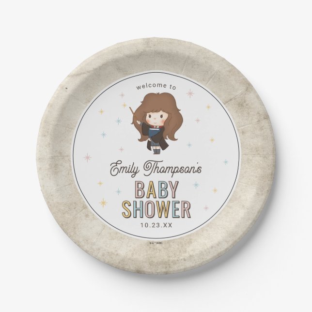 Harry Potter Chibi Hermione Hexenmeister-Baby-Part Pappteller (Vorderseite)